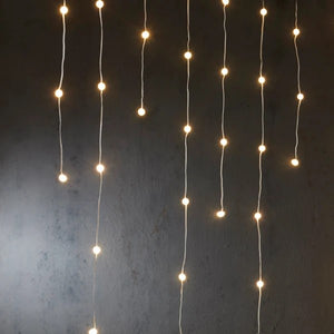 LED Curtain Berry Silver Classic Wh 100 w/ Timer