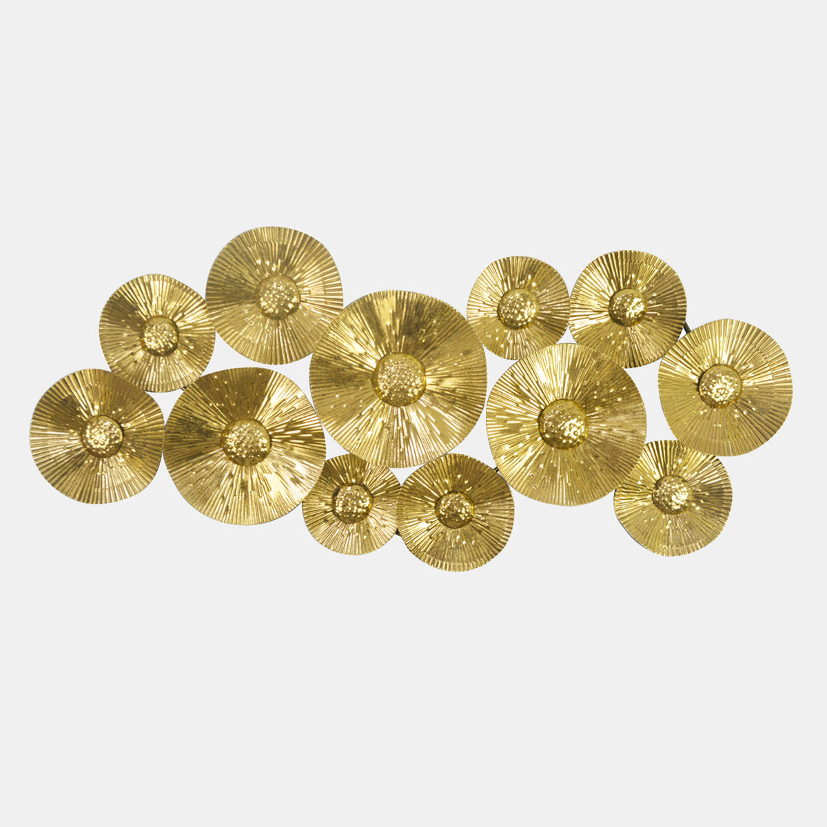 Metal Wall Art Layered Discs Gold 39