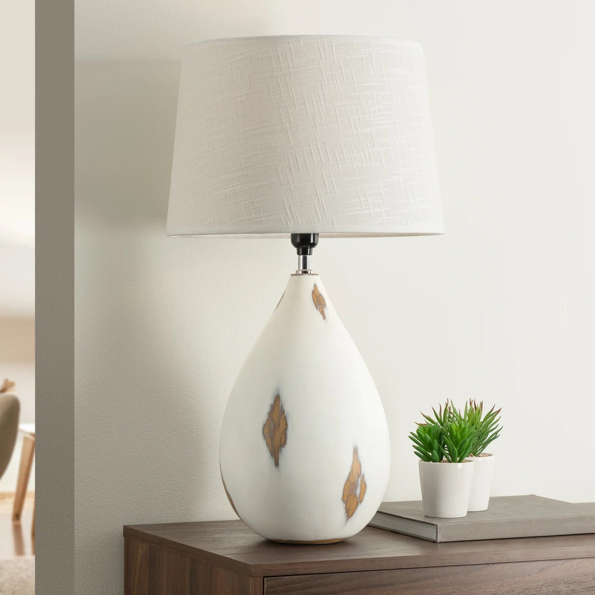 Whitewash 24h Resin Table Lamp