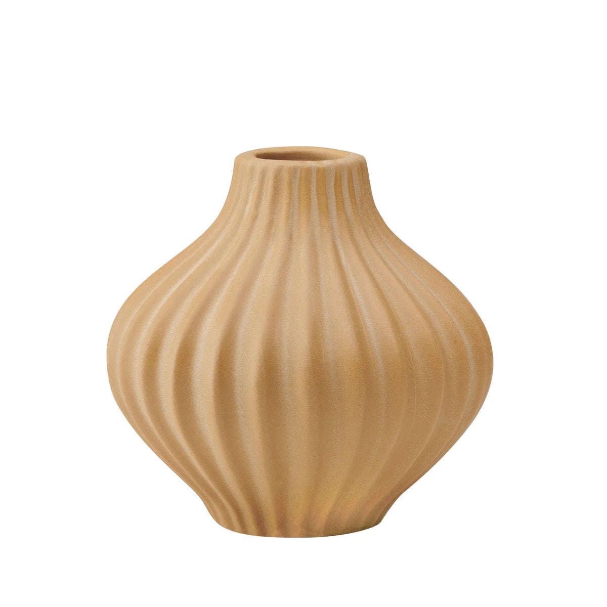 Vase Anna Short Gourd 4.5h Sandstone Glaze Ceramic