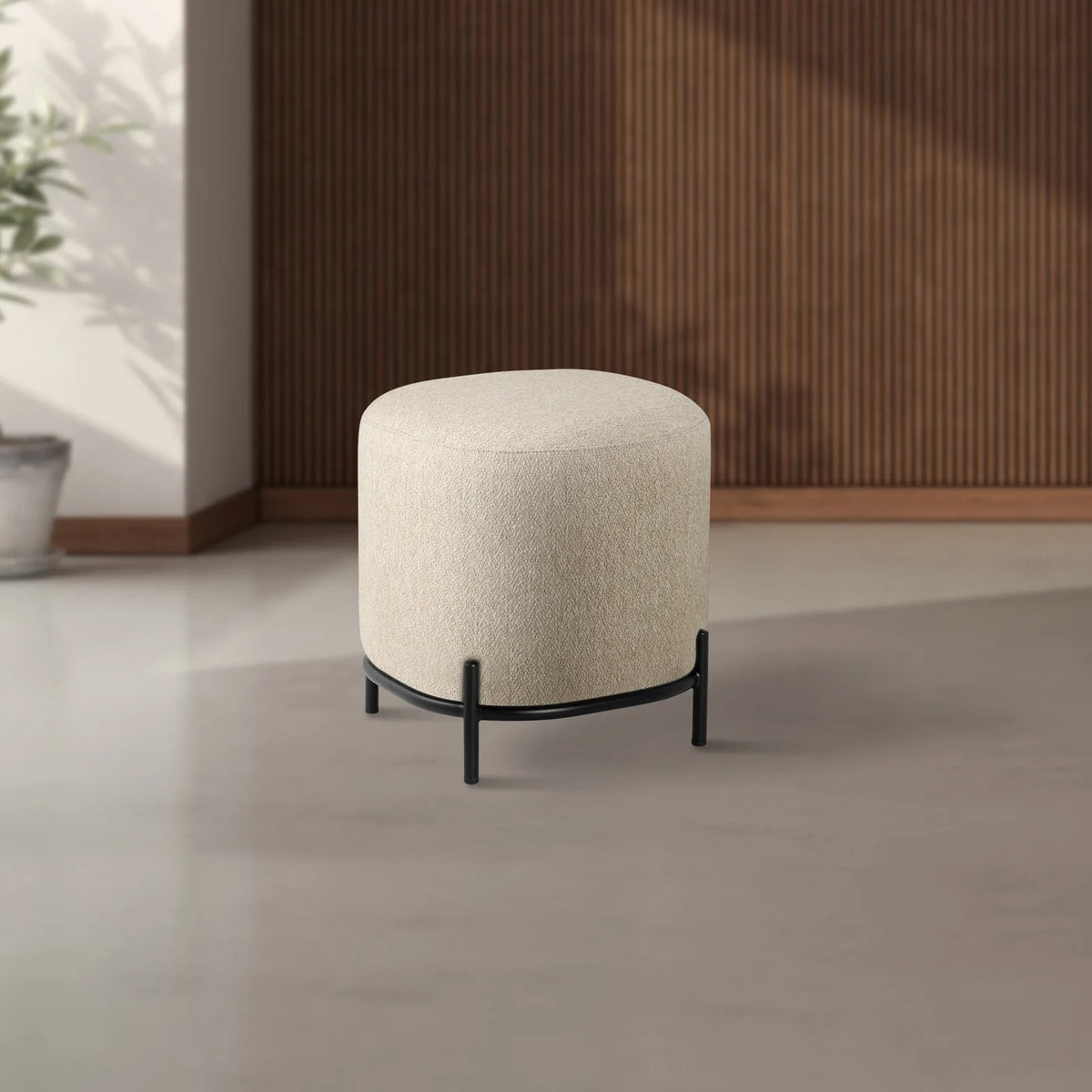 Stool Upholstered Pender Ashton Weave Oatmeal 17