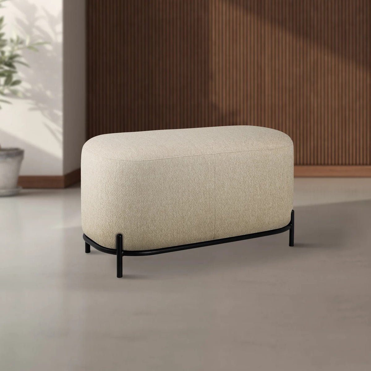 Bench Upholstered Pender Ashton Weave Oatmeal 32