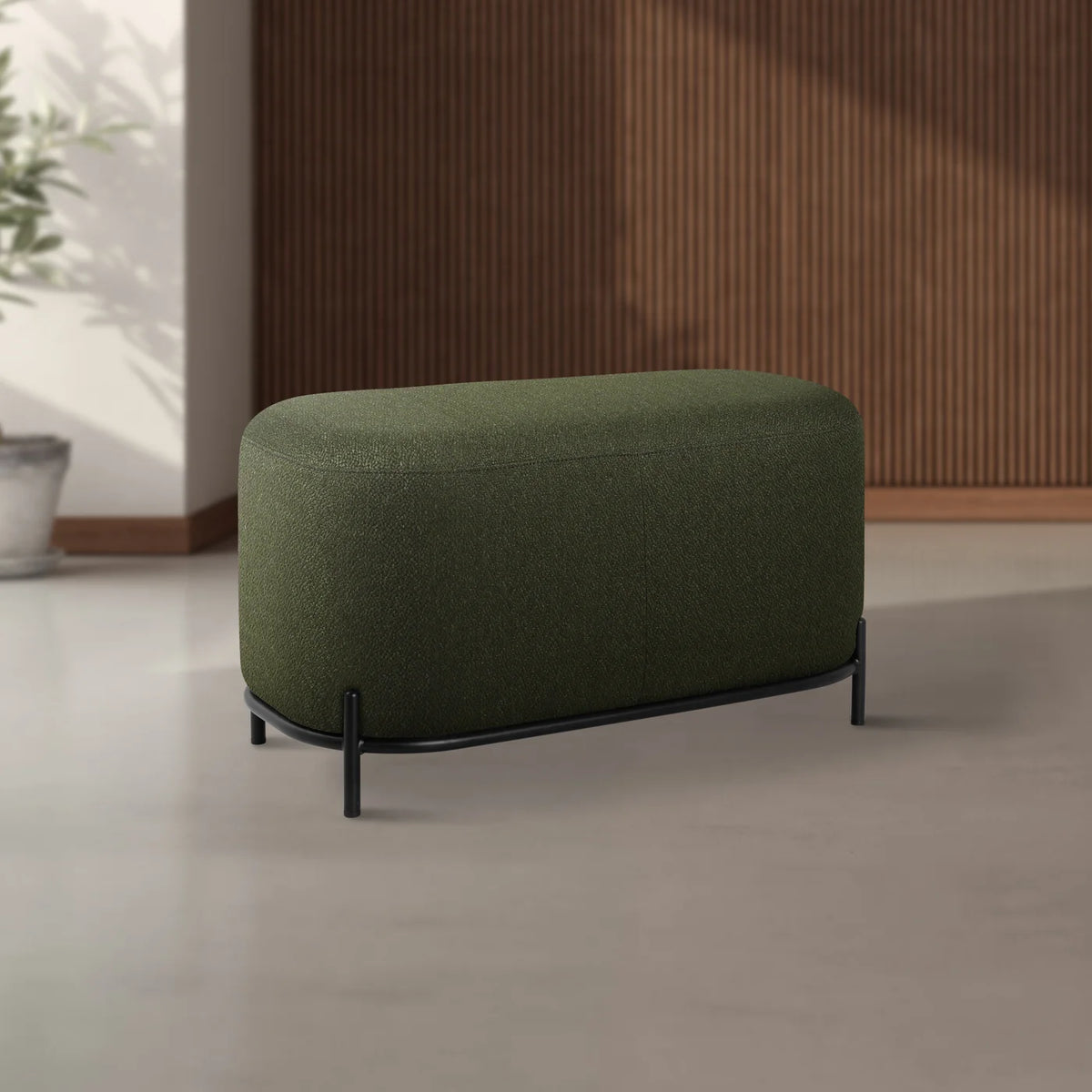 Bench Upholstered Pender Ashton Weave Hunter Green 32