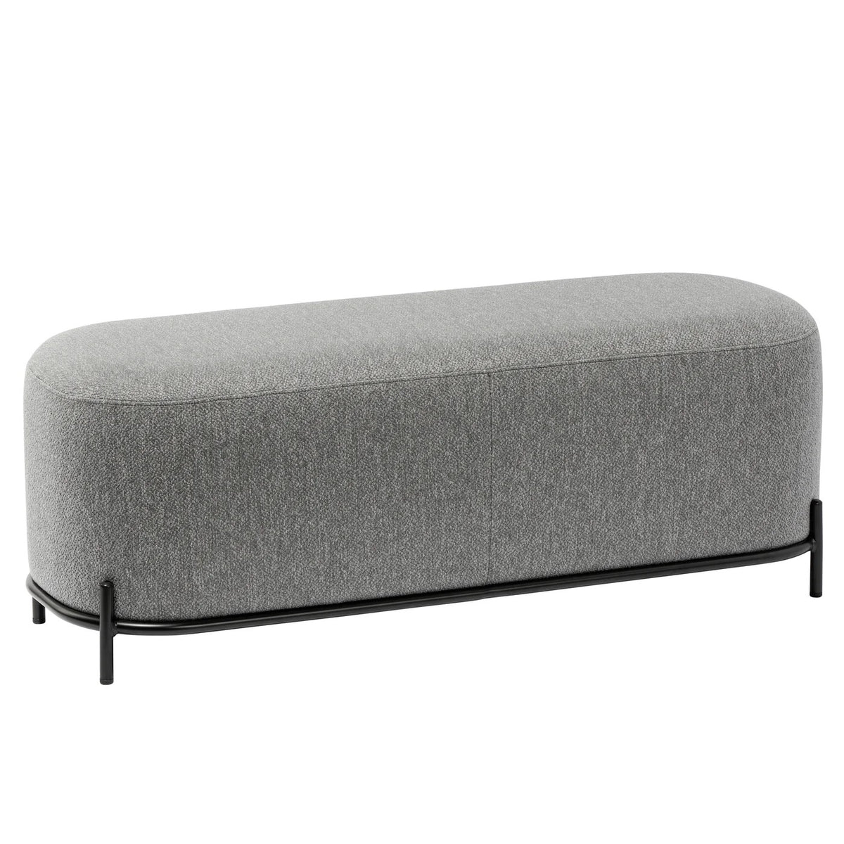 Bench Upholstered Pender Ashton Weave Stone Grey 48