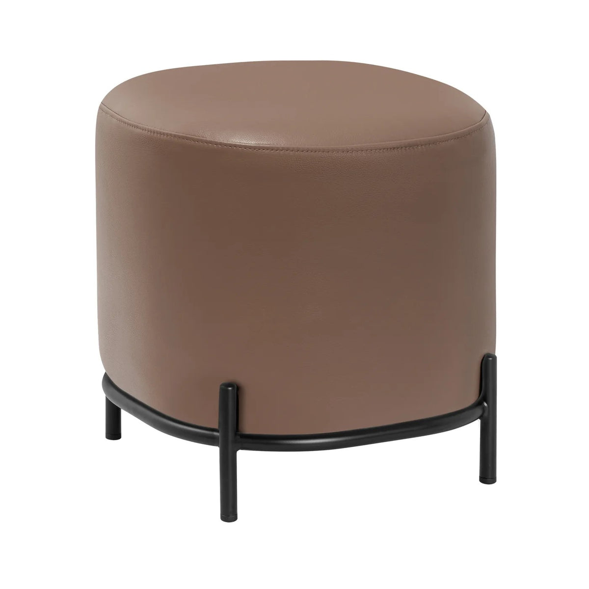 Stool Upholstered Pender Vegan Faux Leather Cocoa 17