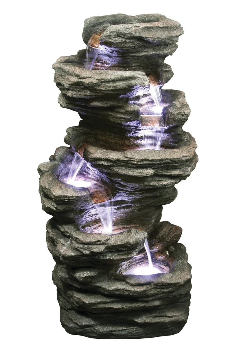 Fountain Fountain Lg 7 level Slate Stone w/LED