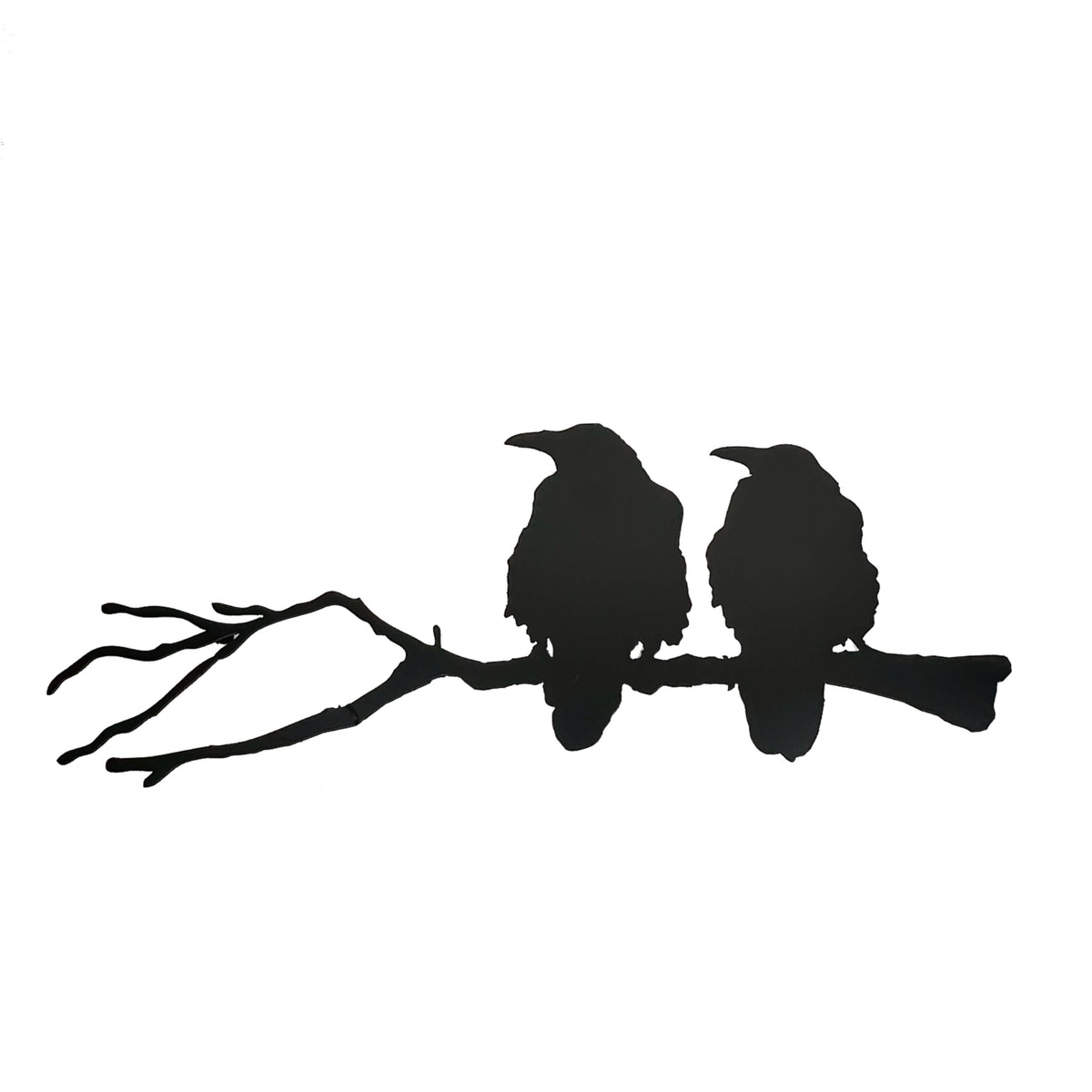 Ravens Branch  - Black Metal Wall Art