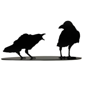 Crow Couple - Black Metal Art-Not Just For The Garden | Metal Art | Décor for Homes, Walls and Gardens | Furniture | Custom Garden Planters and Flower Arrangements | Gifts | Best in KW