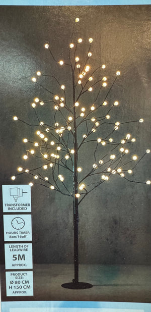 LED Tree with globe lights