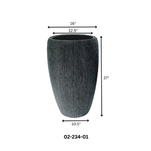 Planter Polystone Round Tapered w Insert-Not Just For The Garden | Metal Art | Décor for Homes, Walls and Gardens | Furniture | Custom Garden Planters and Flower Arrangements | Gifts | Best in KW