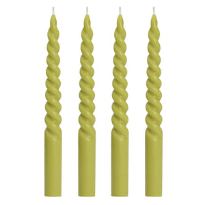 Twisted Taper Four Piece 9" Candle Set - Green-Not Just For The Garden | Metal Art | Décor for Homes, Walls and Gardens | Furniture | Custom Garden Planters and Flower Arrangements | Gifts | Best in KW
