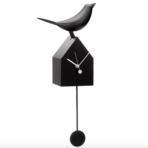Motion Birdhouse Clock - Black-Not Just For The Garden | Metal Art | Décor for Homes, Walls and Gardens | Furniture | Custom Garden Planters and Flower Arrangements | Gifts | Best in KW