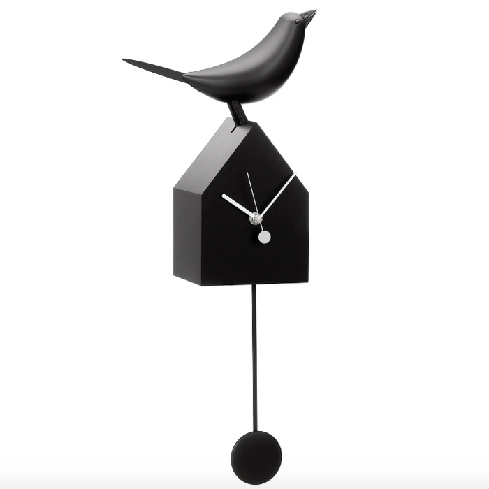 Motion Birdhouse Clock - Black