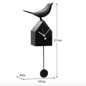 Motion Birdhouse Clock - Black-Not Just For The Garden | Metal Art | Décor for Homes, Walls and Gardens | Furniture | Custom Garden Planters and Flower Arrangements | Gifts | Best in KW