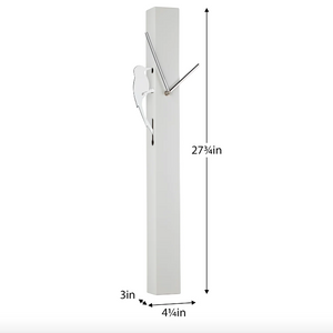 Clock Woodpecker - White-Not Just For The Garden | Metal Art | Décor for Homes, Walls and Gardens | Furniture | Custom Garden Planters and Flower Arrangements | Gifts | Best in KW