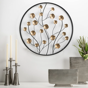 Round Wall Decor Metal Poppy-Not Just For The Garden | Metal Art | Décor for Homes, Walls and Gardens | Furniture | Custom Garden Planters and Flower Arrangements | Gifts | Best in KW