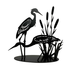 Sculpture Metal Herons/cattails-Not Just For The Garden | Metal Art | Décor for Homes, Walls and Gardens | Furniture | Custom Garden Planters and Flower Arrangements | Gifts | Best in KW
