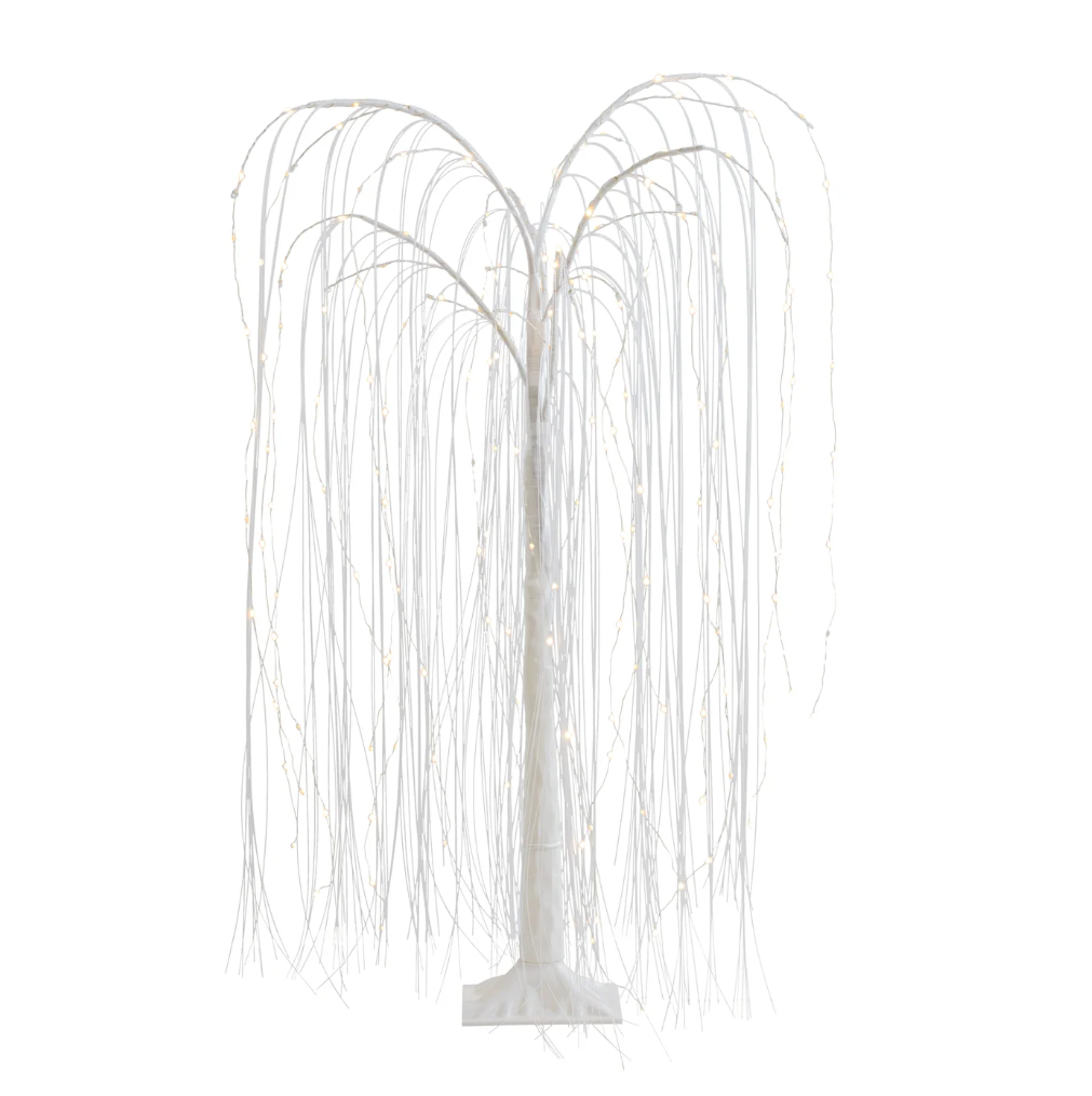 White Willow Freestanding 47h 180 LED Decor Tree