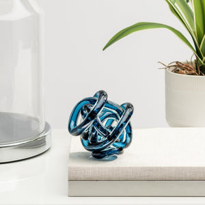 Glass knot Blue asstd sizes-Not Just For The Garden | Metal Art | Décor for Homes, Walls and Gardens | Furniture | Custom Garden Planters and Flower Arrangements | Gifts | Best in KW