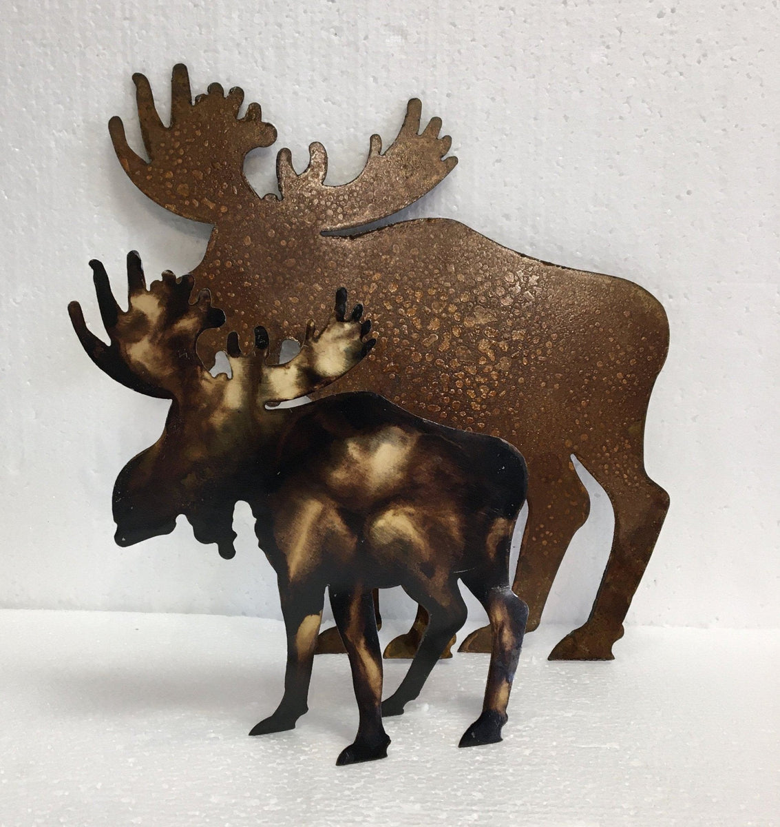 Metal Sculpture Moose 3 Sizes