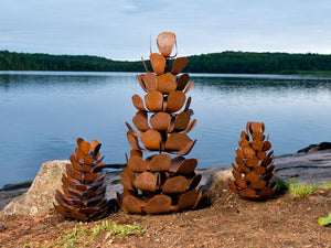 Metal Pinecone Sculpture-Not Just For The Garden | Metal Art | Décor for Homes, Walls and Gardens | Furniture | Custom Garden Planters and Flower Arrangements | Gifts | Best in KW