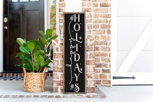 Sign Happy Holidays Assorted Sizes-Not Just For The Garden | Metal Art | Décor for Homes, Walls and Gardens | Furniture | Custom Garden Planters and Flower Arrangements | Gifts | Best in KW