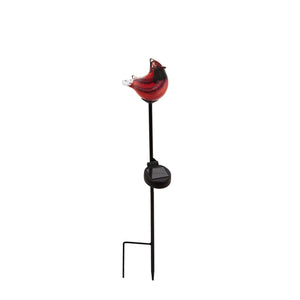 Solar Cardinal Art Glass Stake-Not Just For The Garden | Metal Art | Décor for Homes, Walls and Gardens | Furniture | Custom Garden Planters and Flower Arrangements | Gifts | Best in KW