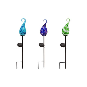 Solar Stake Whimsy Glass 25in 3 asstd-Not Just For The Garden | Metal Art | Décor for Homes, Walls and Gardens | Furniture | Custom Garden Planters and Flower Arrangements | Gifts | Best in KW