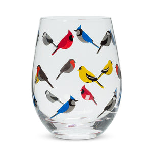 Stemless wine goblet Multi Bird-Not Just For The Garden | Metal Art | Décor for Homes, Walls and Gardens | Furniture | Custom Garden Planters and Flower Arrangements | Gifts | Best in KW