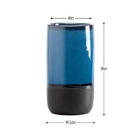 Vase Ceramic Two Tone Blue/Black-Not Just For The Garden | Metal Art | Décor for Homes, Walls and Gardens | Furniture | Custom Garden Planters and Flower Arrangements | Gifts | Best in KW