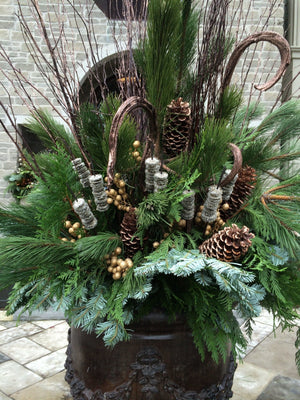 Winter Planter Birch/Bronze-Not Just For The Garden | Metal Art | Décor for Homes, Walls and Gardens | Furniture | Custom Garden Planters and Flower Arrangements | Gifts | Best in KW