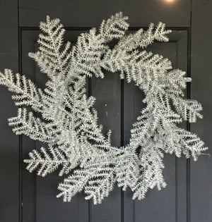 Wreath Silver Fir 24in-Not Just For The Garden | Metal Art | Décor for Homes, Walls and Gardens | Furniture | Custom Garden Planters and Flower Arrangements | Gifts | Best in KW