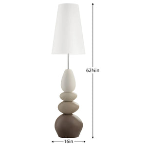 Ceramic Multi Stacked Stone Floor Lamp