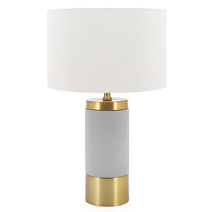 Loris Column Brass/Cement Table Lamp