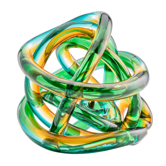 Orbit Glass Knot Decor Ball - Ombre Ocean Sunset - Various Sizes