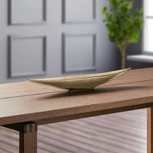 Volta Raw Aluminum Boat Centerpiece - Gold 31"