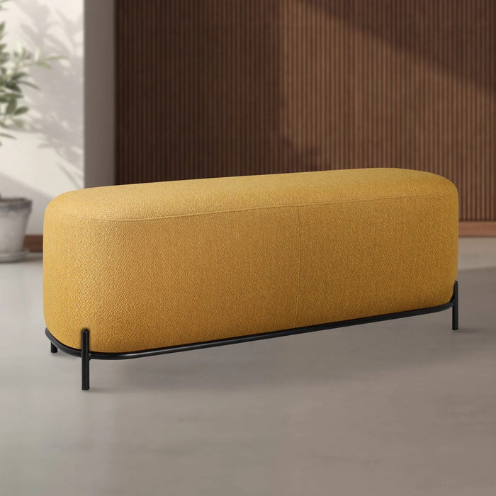 Bench Upholstered Pender Ashton Weave Goldenrod 48"