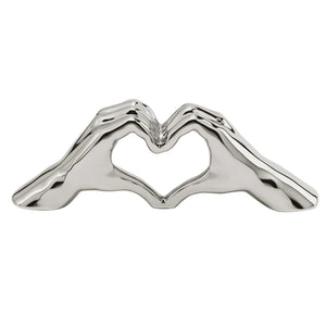 Heart Hands Silver