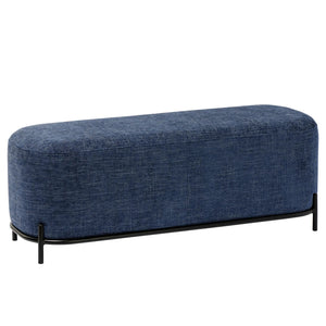 Bench Upholstered Pender Newport Weave Blue 48"