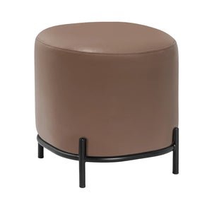 Stool Upholstered Pender Vegan Faux Leather Cocoa 17"