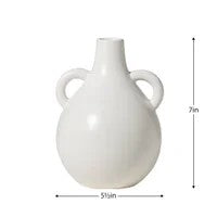 Vase Urn Capri Tear Drop Matte White