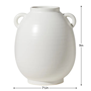 Vase Urn Capri Double Handle Matte White