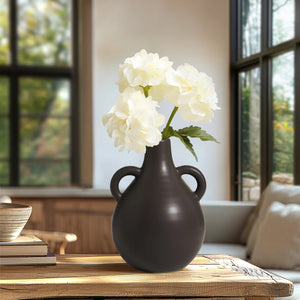 Vase Urn Capri Teardrop Matte Brown