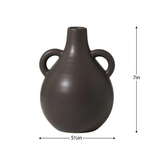 Vase Urn Capri Teardrop Matte Brown