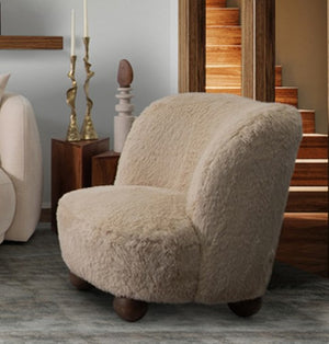Chair Teddy Bear Ball-Foot Ivory