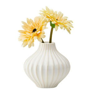 Short Gourd 4.5h" White Glaze Ceramic Vase-Not Just For The Garden | Metal Art | Décor for Homes, Walls and Gardens | Furniture | Custom Garden Planters and Flower Arrangements | Gifts | Best in KW