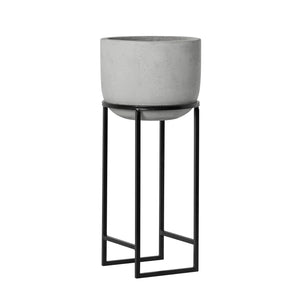 Polystone Cement Grey 13dx30h" Basin Planter on Metal Stand-Not Just For The Garden | Metal Art | Décor for Homes, Walls and Gardens | Furniture | Custom Garden Planters and Flower Arrangements | Gifts | Best in KW