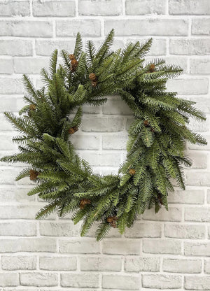 Balsam Fir 24" Wreath w cones