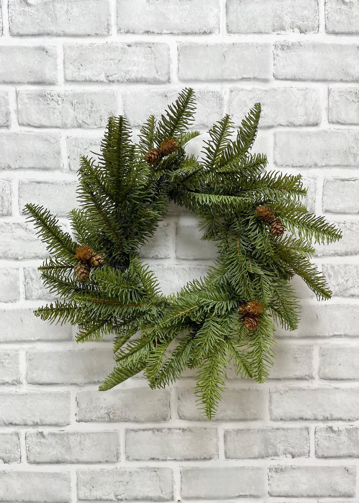 Balsam Fir 14" Wreath w Cones