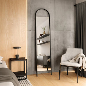 Bellwood Leaning Wall Mirror Black